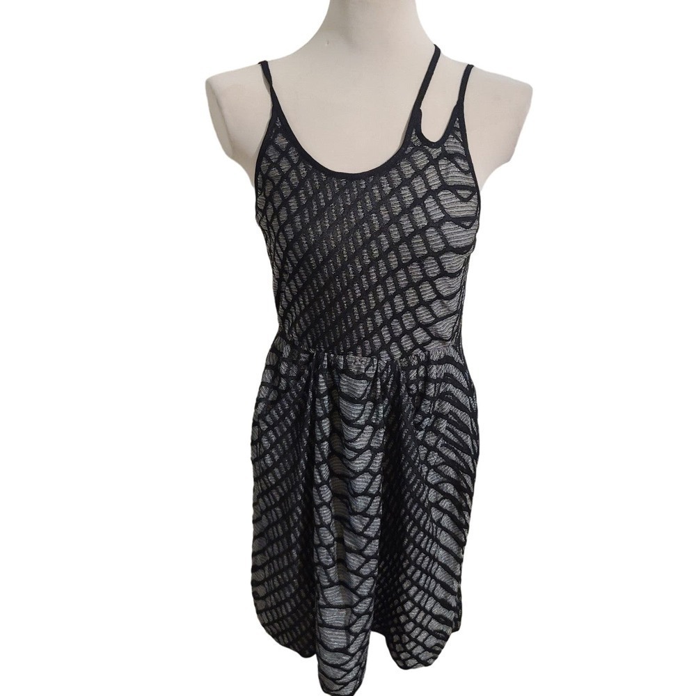 M by Missoni Black Mesh Mini Dress
